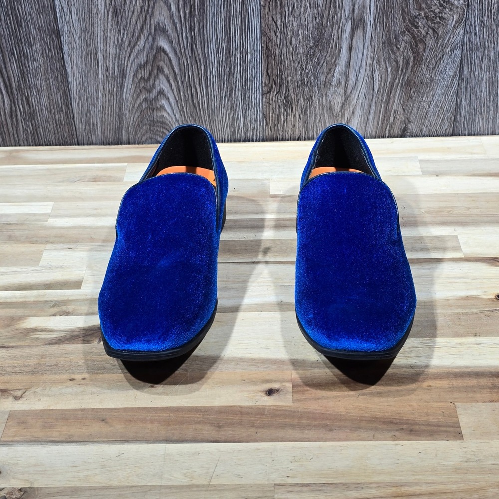 Joidano Loafers Royal Blue Velvet Memory Foam Smoking Shoes Men's Size‎ 7 Formal